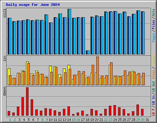 Daily usage for June 2024