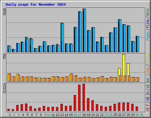 Daily usage for November 2024