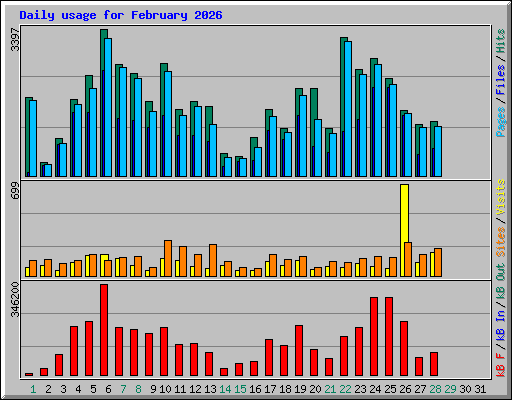 Daily usage for February 2026
