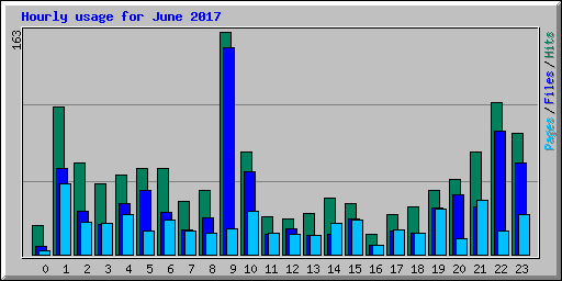 Hourly usage for June 2017