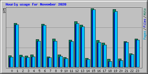 Hourly usage for November 2020