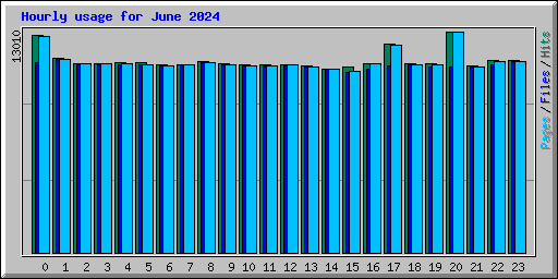 Hourly usage for June 2024