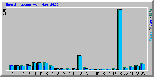Hourly usage for May 2025