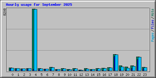Hourly usage for September 2025