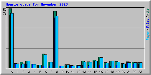 Hourly usage for November 2025